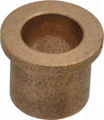 Boston Gear - 3/4" Inside x 1" Outside Diam, Oil Impregnated Bronze Sleeve Bearing - 1-1/4" Flange Outside Diam, 5/32" Flange Thickness, 1" OAL - All Tool & Supply