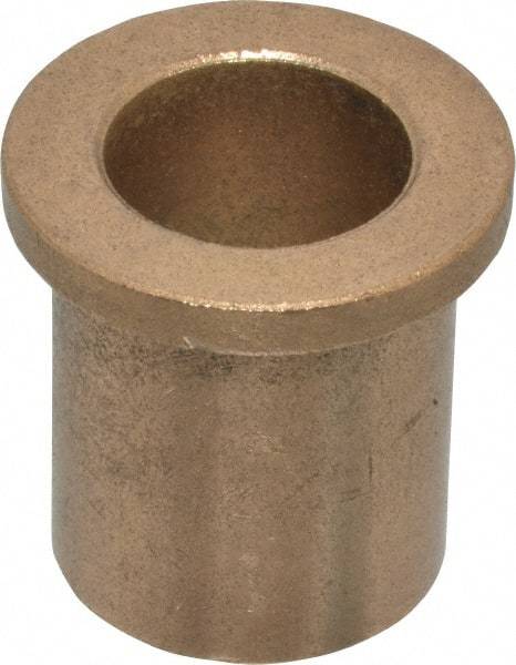 Boston Gear - 3/4" Inside x 1" Outside Diam, Oil Impregnated Bronze Sleeve Bearing - 1-1/4" Flange Outside Diam, 5/32" Flange Thickness, 1-1/4" OAL - All Tool & Supply