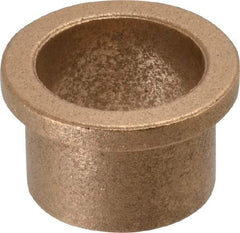 Boston Gear - 7/8" Inside x 1" Outside Diam, Oil Impregnated Bronze Sleeve Bearing - 1-1/4" Flange Outside Diam, 5/32" Flange Thickness, 3/4" OAL - All Tool & Supply