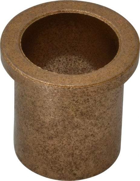 Boston Gear - 7/8" Inside x 1" Outside Diam, Oil Impregnated Bronze Sleeve Bearing - 1-1/4" Flange Outside Diam, 5/32" Flange Thickness, 1-1/4" OAL - All Tool & Supply