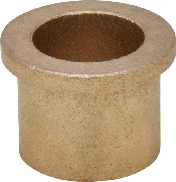 Boston Gear - 7/8" Inside x 1-1/8" Outside Diam, Oil Impregnated Bronze Sleeve Bearing - 1-3/8" Flange Outside Diam, 5/32" Flange Thickness, 1" OAL - All Tool & Supply