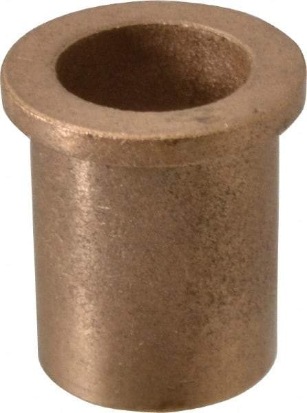 Boston Gear - 7/8" Inside x 1-1/8" Outside Diam, Oil Impregnated Bronze Sleeve Bearing - 1-3/8" Flange Outside Diam, 5/32" Flange Thickness, 1-1/2" OAL - All Tool & Supply