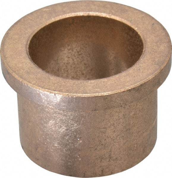 Boston Gear - 1" Inside x 1-1/4" Outside Diam, Oil Impregnated Bronze Sleeve Bearing - 1-1/2" Flange Outside Diam, 3/16" Flange Thickness, 1" OAL - All Tool & Supply