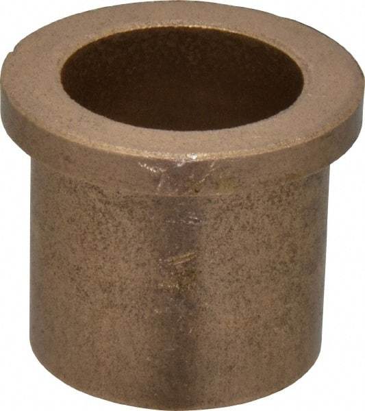 Boston Gear - 1" Inside x 1-1/4" Outside Diam, Oil Impregnated Bronze Sleeve Bearing - 1-1/2" Flange Outside Diam, 3/16" Flange Thickness, 1-1/4" OAL - All Tool & Supply