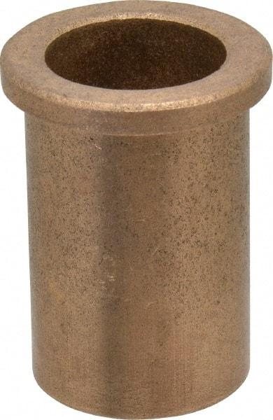 Boston Gear - 1" Inside x 1-1/4" Outside Diam, Oil Impregnated Bronze Sleeve Bearing - 1-1/2" Flange Outside Diam, 3/16" Flange Thickness, 2" OAL - All Tool & Supply