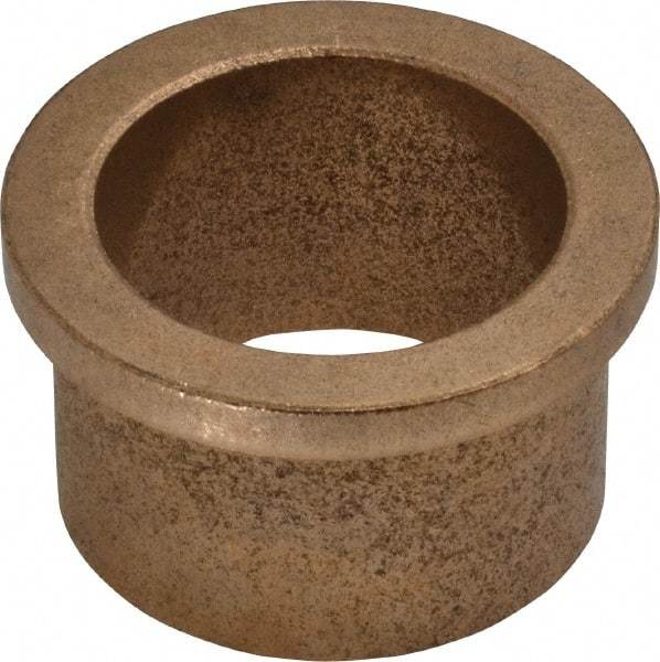 Boston Gear - 1-1/4" Inside x 1-1/2" Outside Diam, Oil Impregnated Bronze Sleeve Bearing - 1-3/4" Flange Outside Diam, 3/16" Flange Thickness, 1" OAL - All Tool & Supply