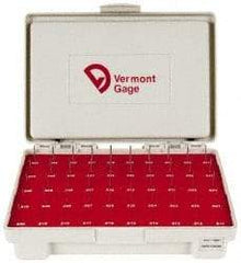 Vermont Gage - 55 Piece, 0.2 to 1.28mm Diameter Plug & Pin Gage Set - Plus 0.005mm Tolerance, Class ZZ - All Tool & Supply