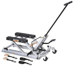 OTC - 1,500 Lb Motorcycle Lift - 4 Locking Positions, 3-1/2 to 16-3/4" High, 17-1/4" Skid Length x 3-1/8 Skid Width - All Tool & Supply