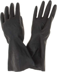 Ansell - Size 8, 13" Long, 18 mil Thick, Chemical Resistant Gloves - Black - All Tool & Supply