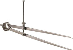 Value Collection - 12 Inch Leg, Spring Joint, Steel, Polished, Divider - 12 Inch Max Measurement, 300mm Max Measurement, Flat Leg with Quick Nut Adjustment - All Tool & Supply