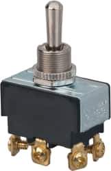 GC/Waldom - DPDT Heavy Duty On-Off-On Toggle Switch - Screw Terminal, Bat Handle Actuator, 1-1/2 hp at 125/250 VAC hp, 125/150 VAC - All Tool & Supply