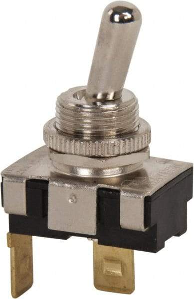 GC/Waldom - SPST Heavy Duty On-Off Toggle Switch - Quick Connect Terminal , Bat Handle Actuator, 3/4 hp at 125/250 VAC hp, 125 VAC at 20 A & 250 VAC at 10 A - All Tool & Supply