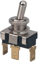 GC/Waldom - SPDT Heavy Duty On-On Toggle Switch - Quick Connect Terminal , Bat Handle Actuator, 3/4 hp at 125/250 VAC hp, 125 VAC at 20 A & 250 VAC at 10 A - All Tool & Supply