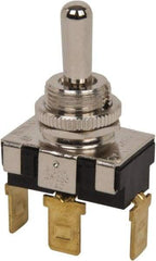 GC/Waldom - SPDT Heavy Duty On-Off-On Toggle Switch - Quick Connect Terminal , Bat Handle Actuator, 3/4 hp at 125/250 VAC hp, 125 VAC at 20 A & 250 VAC at 10 A - All Tool & Supply