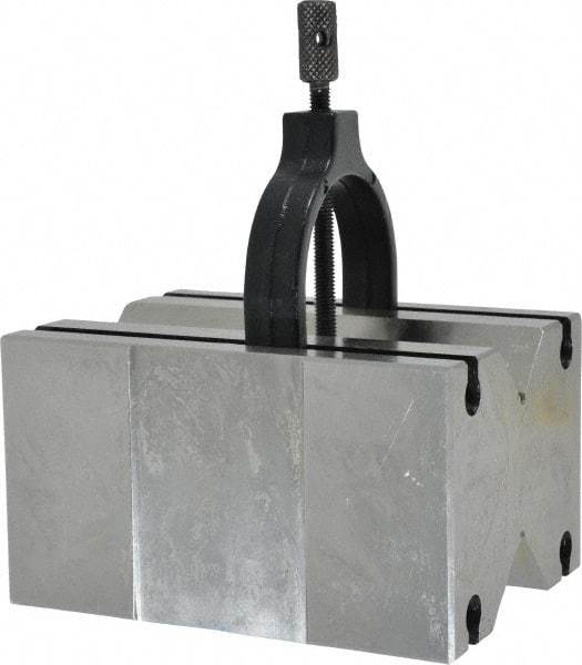 Value Collection - 31.75 to 2-1/8" Capacity, 90° Angle, Tool Steel V-Block - 4-7/8" Long x 3-1/2" Wide x 2-3/4" High, Sold as Matched Pair - All Tool & Supply