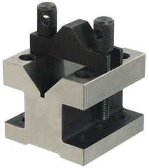 Value Collection - 2-9/16" Max Capacity, 90° Angle, Hardened Steel V-Block - 4-1/8" Long x 4-1/8" Wide x 3-1/16" High, Sold as Individual - All Tool & Supply