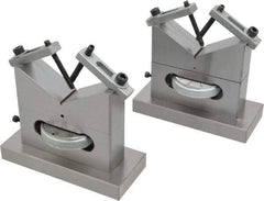 SPI - 3/16 to 5" Capacity, 120° Angle, Steel V-Block - 4" Long x 1-3/4" Wide x 3-9/16" High, Sold as 2 Block Set - All Tool & Supply