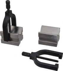 Value Collection - 1/2 to 1-3/32" Capacity, 90° Angle, Tool Steel V-Block - 2" Long x 1-1/2" Wide x 1-1/2" High, Sold as 2 Block Set - All Tool & Supply