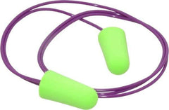 Moldex - Disposable, Corded, 33 dB, Taper End Earplugs - Bright Green - All Tool & Supply