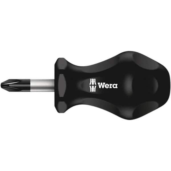 Wera - #2 Point, 1" Blade Length Posidrive Screwdriver - 79mm OAL - All Tool & Supply