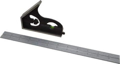 TESA Brown & Sharpe - 2 Piece, 12" Combination Square Set - 1/16, 1/32, 1/64 & 1/8" (4R) Graduation, Hardened Steel Blade, Hardened Steel Square Head - All Tool & Supply