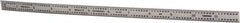 PEC Tools - 12" Long, 1/100, 1/64, 1/50, 1/32" Graduation, Flexible Steel Rule - 16R Graduation Style, 1/2" Wide, Silver, Satin Chrome Finish - All Tool & Supply