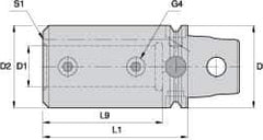 Kennametal - 40mm Bore Diam, 70mm Body Diam x 105mm Body Length, Boring Bar Holder & Adapter - 75mm Bore Depth, Internal & External Coolant - Exact Industrial Supply