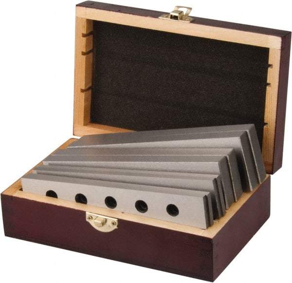 Value Collection - 8 Piece, 6 Inch Long Tool Steel Parallel Set - 1 to 1-3/4 Inch High, 3/16 to 1/2 Inch Thick, 55-62 RC Hardness, Sold as 4 Pair - All Tool & Supply