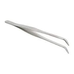 Value Collection - 6-1/2" OAL Stainless Steel Assembly Tweezers - Extra Long, Curved Smooth Points - All Tool & Supply