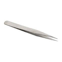 Value Collection - 4-3/4" OAL 1-SS Precision Tweezers - Fine Point - All Tool & Supply