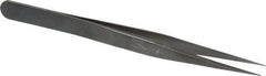 Erem - 4-1/2" OAL 1-SA Precision Tweezers - Fine Straight Point - All Tool & Supply