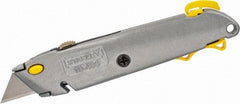 Stanley - Retractable Utility Knife - Aluminum Handle, 3 Blades Included - All Tool & Supply