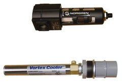 Vortec - 400 BTU per Hour, Vortex Enclosure Cooler without Thermostat - 1/8 NPT Thread, 8 Cubic Ft. per min - All Tool & Supply