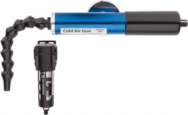 Vortec - 8" Long Hose, 900 BTU/Hr Air Capacity, 1 Outlet, Cold Air Gun Kit - 10-5/8" Tank/Unit Length, 6.63" High Tank/Unit, Includes Adjustable Cold Air Gun, Magnetic Base, 5 Micron Auto-Drain Filter - All Tool & Supply