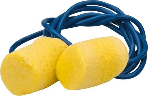 3M - Disposable, Corded, 29 dB Earplugs - Yellow, 20 Pairs - All Tool & Supply