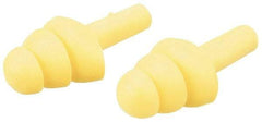 3M - Reusable, Uncorded, 25 dB, Flange Earplugs - Yellow, 100 Pairs - All Tool & Supply