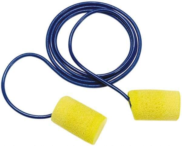 3M - Disposable, Corded, 29 dB, Barrel Earplugs - Yellow, 200 Pairs - All Tool & Supply