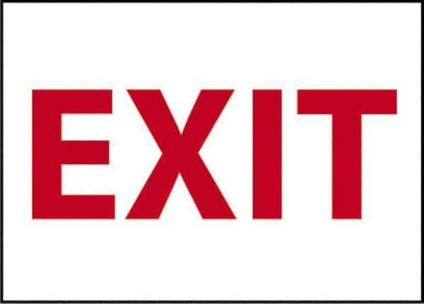 NMC - Exit, Pressure Sensitive Vinyl Exit Sign - 14" Wide x 10" High - All Tool & Supply