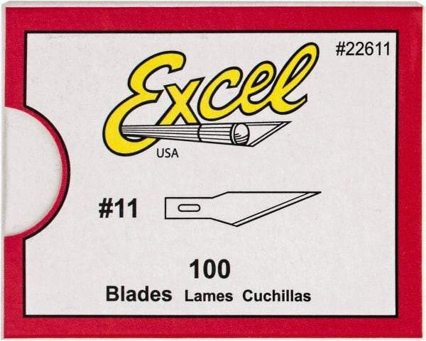 Excel - 100 Piece Steel Hobby Blade - 1-9/16" OAL - All Tool & Supply