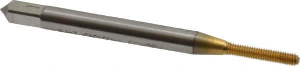 OSG - #1-72 UNF H3 Thread Limit Bottoming Thread Forming Tap - Cobalt, TiN Finish, 1-11/16" OAL, 3/8" Thread Length, Right Hand Thread, Series HY-PRO NRT - All Tool & Supply