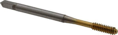 OSG - #6-32 UNC H5 Thread Limit Bottoming Thread Forming Tap - Cobalt, TiN Finish, 2" OAL, 11/16" Thread Length, Right Hand Thread, Series HY-PRO NRT - All Tool & Supply