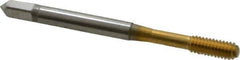 OSG - #8-32 UNC H4 Thread Limit Bottoming Thread Forming Tap - Cobalt, TiN Finish, 2-1/8" OAL, 3/4" Thread Length, Right Hand Thread, Series HY-PRO NRT - All Tool & Supply