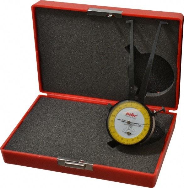 Value Collection - 3/4 to 1-3/4" Black Oxide & Chrome Plated Inside Dial Caliper Gage - 0.001" Graduation, 0.038mm Accuracy, 3-1/4" Leg Length, Ball Contact Points - All Tool & Supply