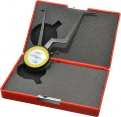 Value Collection - 3-1/4 to 4-1/4" Black Oxide & Chrome Plated Inside Dial Caliper Gage - 0.001" Graduation, 0.038mm Accuracy, 3-1/4" Leg Length, Ball Contact Points - All Tool & Supply