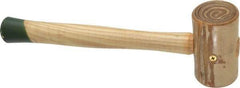 Garland - 1-1/4 Lb Head Weighted Rawhide Mallet - 12" Long Wood Handle - All Tool & Supply