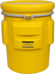 Eagle - 65 Gallon Capacity, Metal Band with Bolt Closure, Yellow Salvage Drum - 55 Gallon Container ,Polyethylene, 440 Lb. Capacity, UN 1H2/X200/S Listing - All Tool & Supply