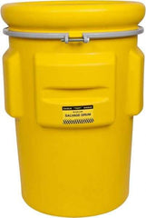 Eagle - 95 Gallon Capacity, Metal Band with Bolt Closure, Yellow Salvage Drum - 55 Gallon Container, Polyethylene, 748 Lb. Capacity, UN 1H2/X340/S Listing - All Tool & Supply