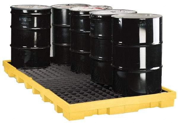 Eagle - 90 Gal Sump, 10,000 Lb Capacity, 8 Drum, Polyethylene Platform - 51-1/2" Long x 51-1/2, 102" Wide x 6-1/2" High - All Tool & Supply