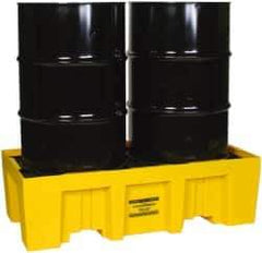 Eagle - 66 Gal Sump, 4,000 Lb Capacity, 2 Drum, Polyethylene Spill Deck or Pallet - 26-1/4" Long x 26-1/4, 51" Wide x 13-3/4" High - All Tool & Supply