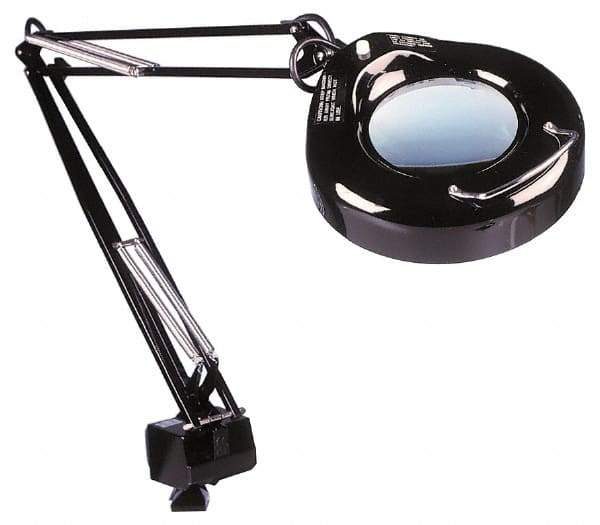 Value Collection - 38 Inch, Swing Arm, Clamp on, Fluorescent, Black, Magnifying Task Light - 22 Watt, 1.75x Magnification, 5 Inch Wide, 5 Inch Long - All Tool & Supply